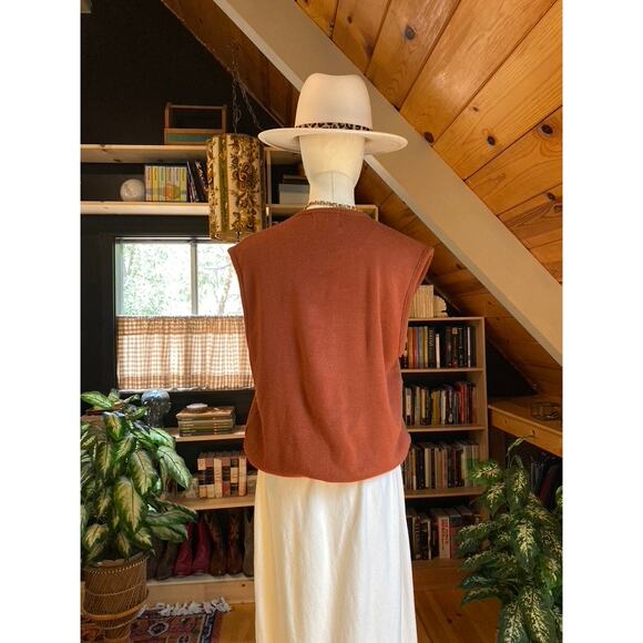Vintage Sweater Vest Rust - Picture 4 of 6